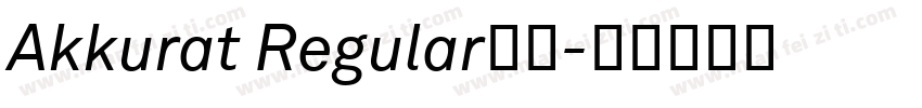 Akkurat Regular字体字体转换